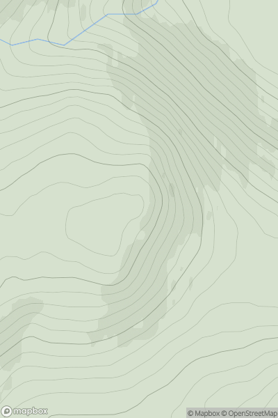 Thumbnail image for Carn Fiaclach [Cairngorms] [NN983905] showing contour plot for surrounding peak